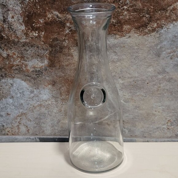 VTG Anchor Hocking 1 Liter Glass Bottle Jar Carafe Decanter Milk Water - Picture 1 of 10